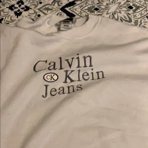 COPY - White Calvin Klein Jeans crewneck sweatshi…